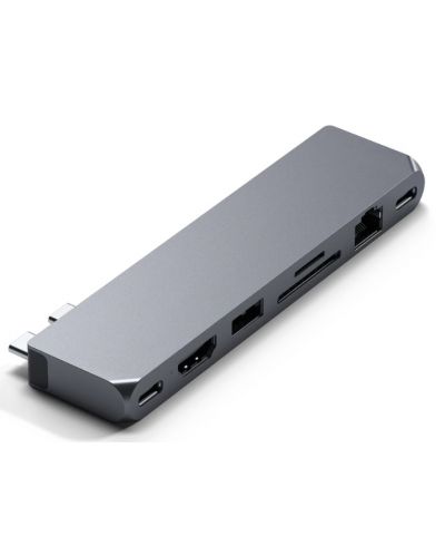 USB хъб Satechi - Pro Hub Max, 8 порта, USB-C, сив - 2