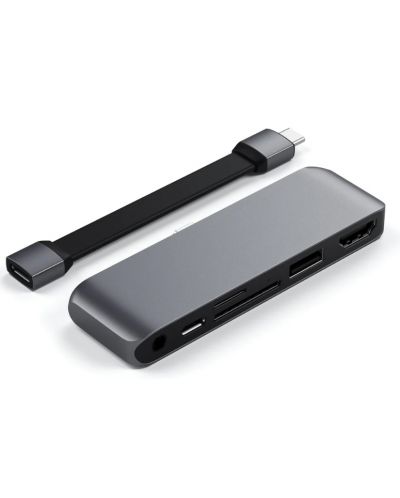 USB хъб Satechi - Mobile Pro, 6 порта, USB-C, сив - 2