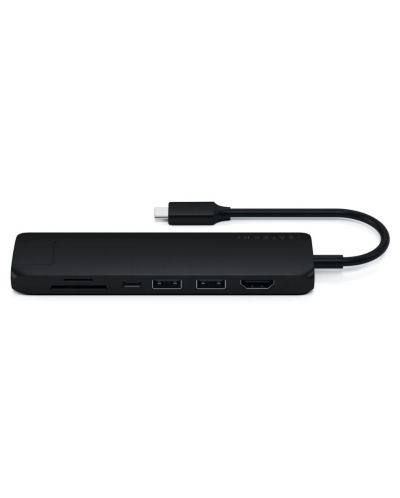 USB хъб Satechi - Aluminium Slim Multiport, 7 порта, USB-C, черен - 3