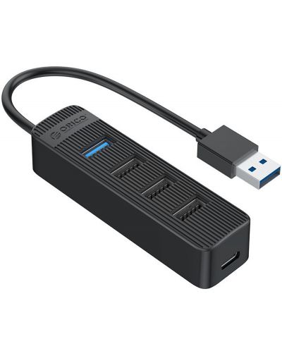 USB хъб Orico - TWU32-4A, 4 порта, USB-A, черен - 1