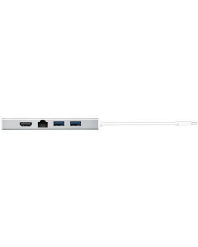 USB хъб j5create - JUD380 Mini Dock, 6 порта, USB-A, бял - 2