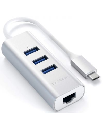 USB хъб Satechi - Aluminium, 4 порта, USB-C, сребрист - 2