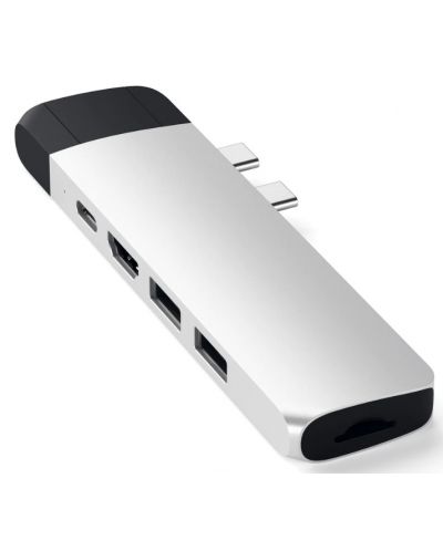 USB хъб Satechi - Aluminium Pro, 6 порта, USB-C, сребрист - 6