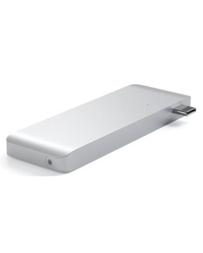 USB Хъб Satechi - Aluminium Passthrough, 5 порта, USB-C, сребрист - 4