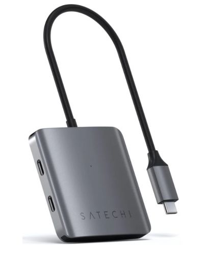 USB хъб Satechi - 4 порта, USB-C, сив - 1