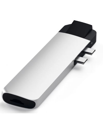 USB хъб Satechi - Aluminium Pro, 6 порта, USB-C, сребрист - 3