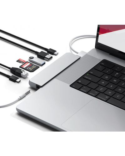 USB хъб Satechi - Pro Hub Max, 8 порта, USB-C, сребрист - 5