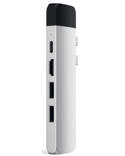 USB хъб Satechi - Aluminium Pro, 6 порта, USB-C, сребрист - 1