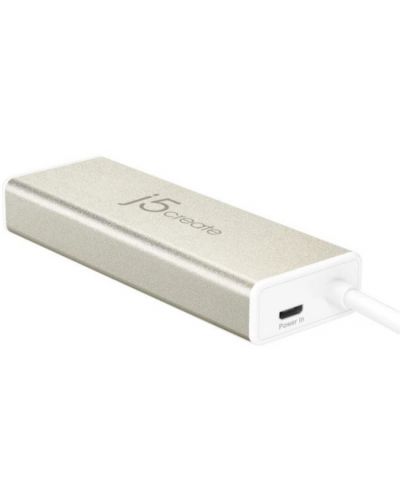 USB хъб j5create - JCH347, 3 порта, USB-C, бял - 2