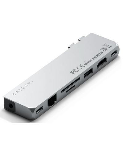 USB хъб Satechi - Pro Hub Max, 8 порта, USB-C, сребрист - 3