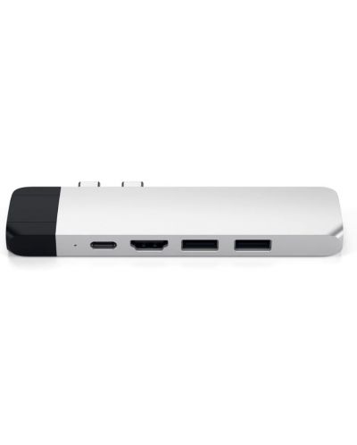 USB хъб Satechi - Aluminium Pro, 6 порта, USB-C, сребрист - 7