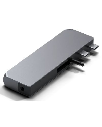 USB хъб Satechi - Aluminium Pro Hub Mini, 6 порта, USB-C, сив - 2