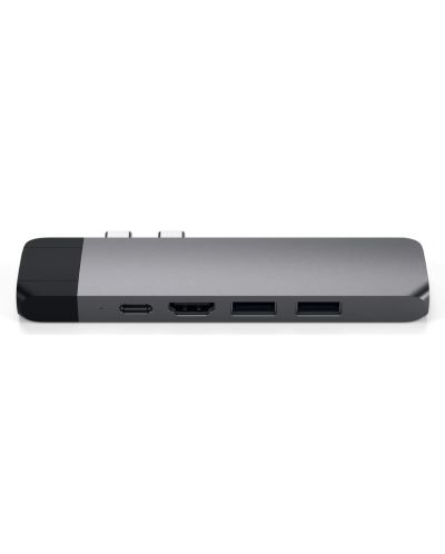 USB хъб Satechi - Aluminium Pro, 6 порта, USB-C, сив - 7