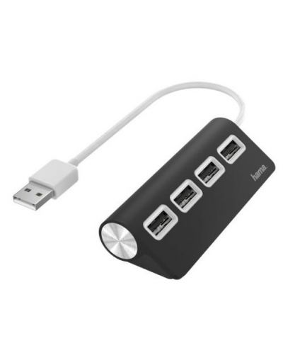 USB хъб Hama - 200119, 4 порта, черен - 1