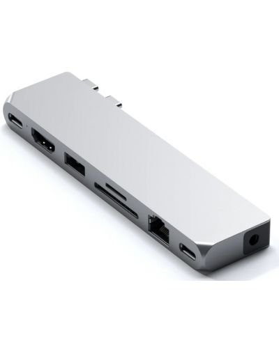 USB хъб Satechi - Pro Hub Max, 8 порта, USB-C, сребрист - 1