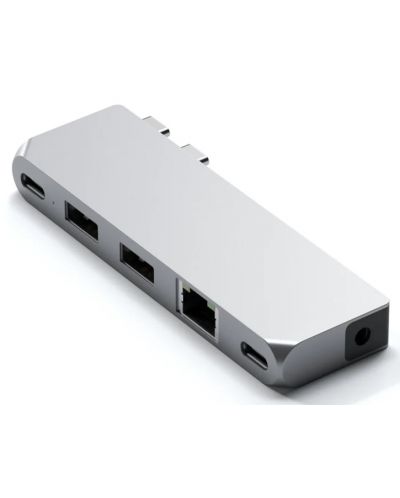 USB хъб Satechi - Aluminium Pro Hub Mini, 6 порта, USB-C, сребрист - 1