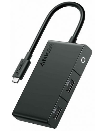 USB хъб Anker - 332 5 в 1, USB-C,  черен - 1