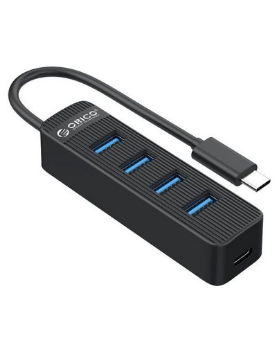 USB хъб Orico - TWC3-4A, 4 порта, USB-C, черен - 1