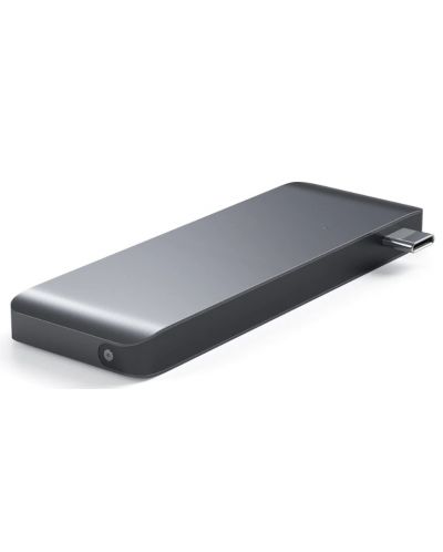 USB хъб Satechi - Aluminium Passthrough, 5 порта, USB-C, сив - 4