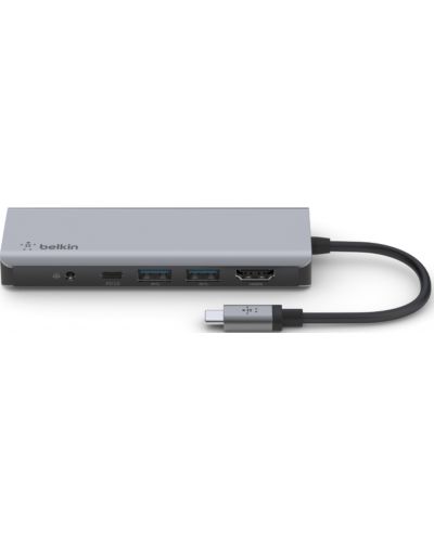 USB хъб Belkin - Connect, 7 порта, USB-C, сив - 1