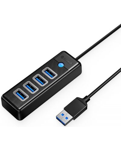USB хъб Orico - PW4U-U3-015-BK, 4 порта, USB-A, черен - 2