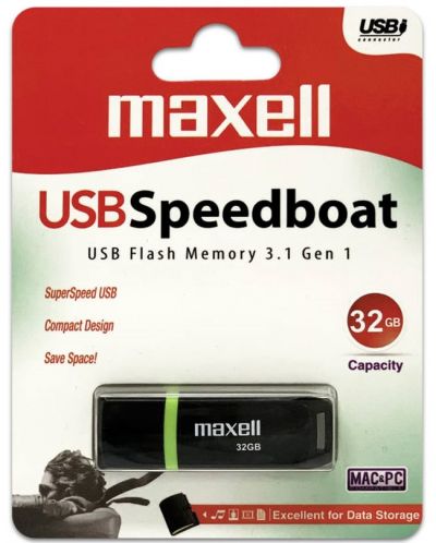 Флаш памет Maxell - Speedboat, 32GB, USB 2.0 - 2