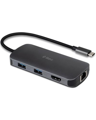 USB хъб ttec - 8 в 1 Multiport, 8 порта, USB-C, черен - 1