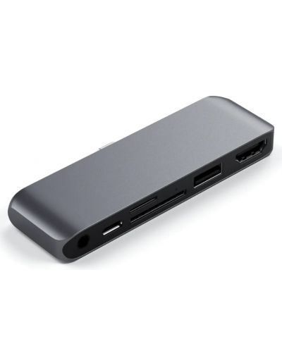 USB хъб Satechi - Mobile Pro, 6 порта, USB-C, сив - 1