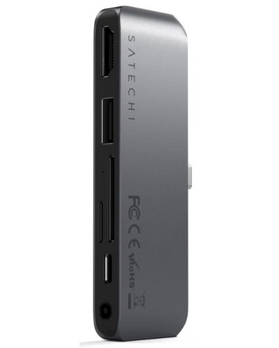 USB хъб Satechi - Mobile Pro, 6 порта, USB-C, сив - 4