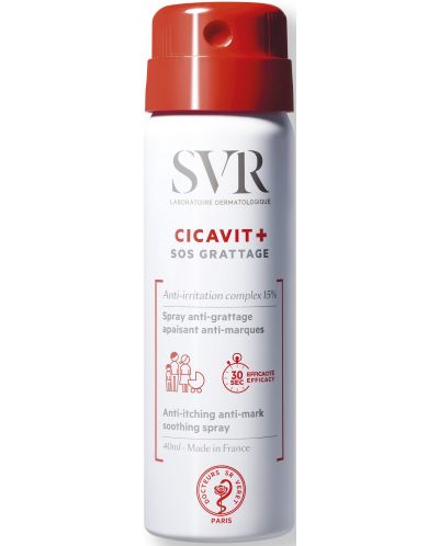SVR Cicavit+ Успокояващ спрей за лице и тяло SOS, 40 ml - 1