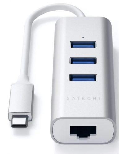USB хъб Satechi - Aluminium, 4 порта, USB-C, сребрист - 3