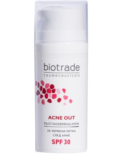 Biotrade Acne Out Възстановяващ крем за лице, SPF30, 30 ml - 1