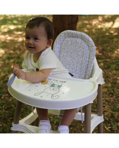 Възглавничка за столче за хранене BabyJem - Сиво и бяло - 6