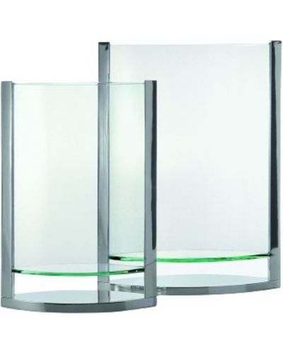 Ваза Philippi - Decade, 35 cm, стъкло с хромиран алуминий - 2