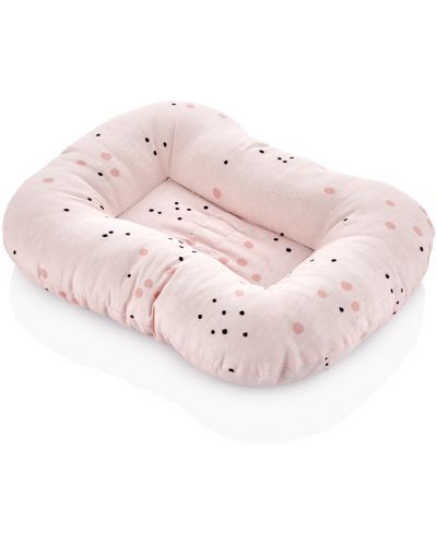Възглавница за кърмене BabyJem - 19 x 26 cm, на точки, розова - 1