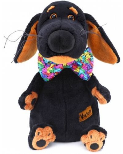Плюшена играчка Budi Basa - Кученце Ваксон, с папийонка, 25 cm - 1