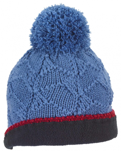 Вълнена зимна шапка с помпон Sterntaler - 55 cm, 4-6 години, синя - 3