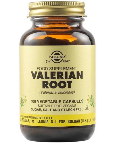 Valerian Root, 100 растителни капсули, Solgar - 1