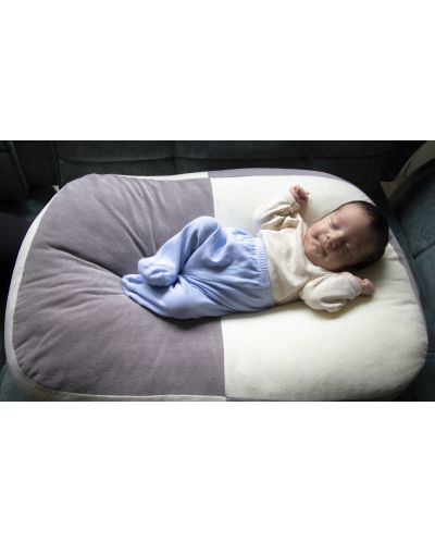 Възглавница за сън BabyJem - Бяло-сива - 6