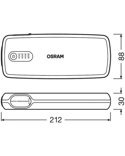 Външна батерия за стартиране на акумулатора Osram - BATTERYstart, OBSL400, 12V, 16800mAh - 7