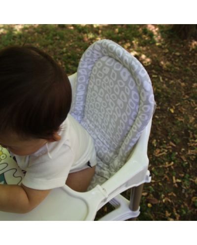 Възглавничка за столче за хранене BabyJem - Сиво и бяло - 4