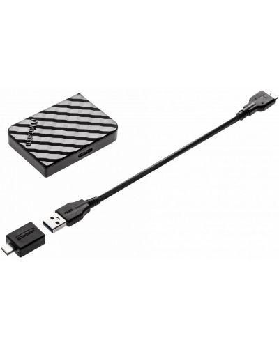 Външна SSD памет Verbatim - Store 'n' Go Mini, 1ТB, 1.8", USB 3.2, черна - 3