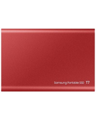 Външна SSD памет Samsung - T7, 1TB, 2.5'', USB 3.2, червена - 4
