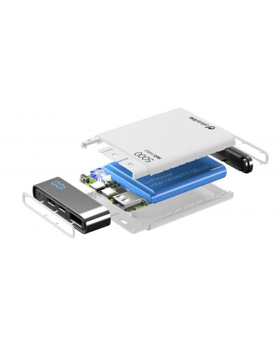 Портативна батерия Cellularline - Manta HD, 5000 mAh, бяла - 2