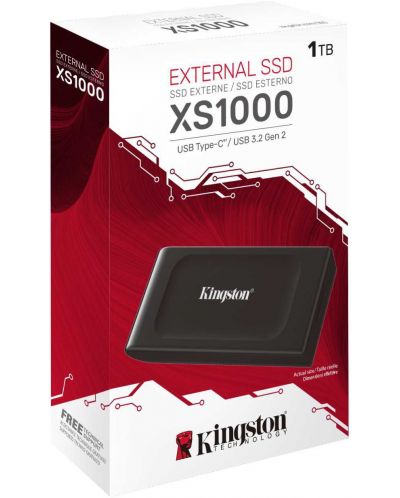 Външна SSD памет Kingston - XS1000, 1TB, USB 3.2 - 2