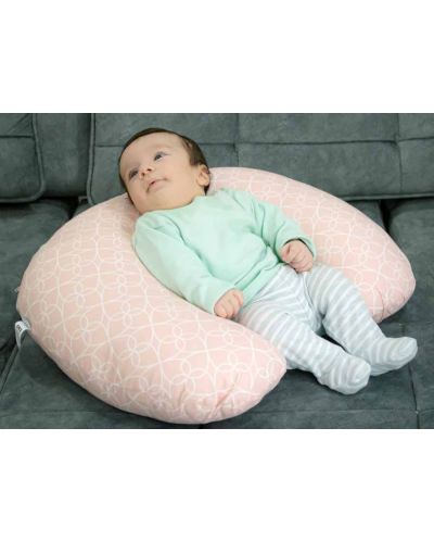 Възглавница за кърмене и поддържане BabyJem - Pink  - 2
