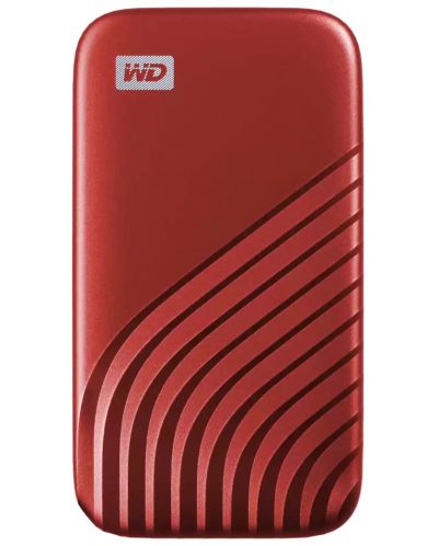 Външна SSD памет Western Digital - My Passport, 500GB, USB 3.2, червена - 1