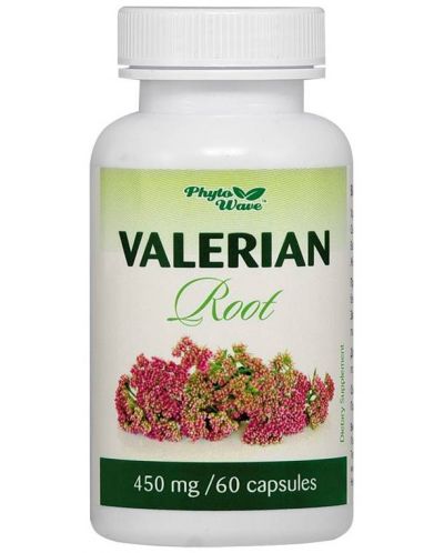 Valerian Root, 450 mg, 60 капсули, Phyto Wave - 1