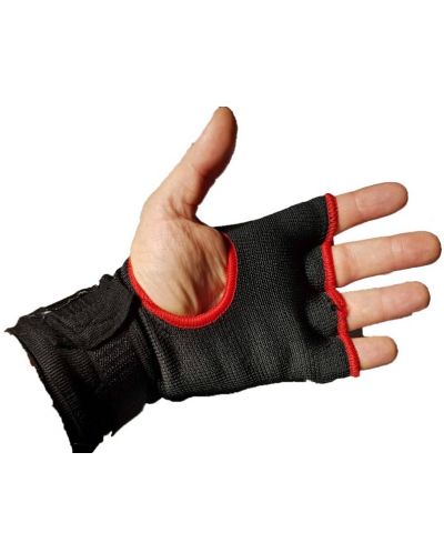 Вътрешни ръкавици за бокс Armageddon Sports - Easy Wrap,  черни/червени - 3