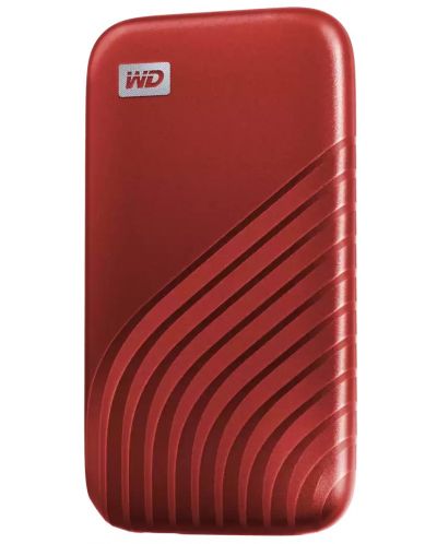 Външна SSD памет Western Digital - My Passport, 500GB, USB 3.2, червена - 3